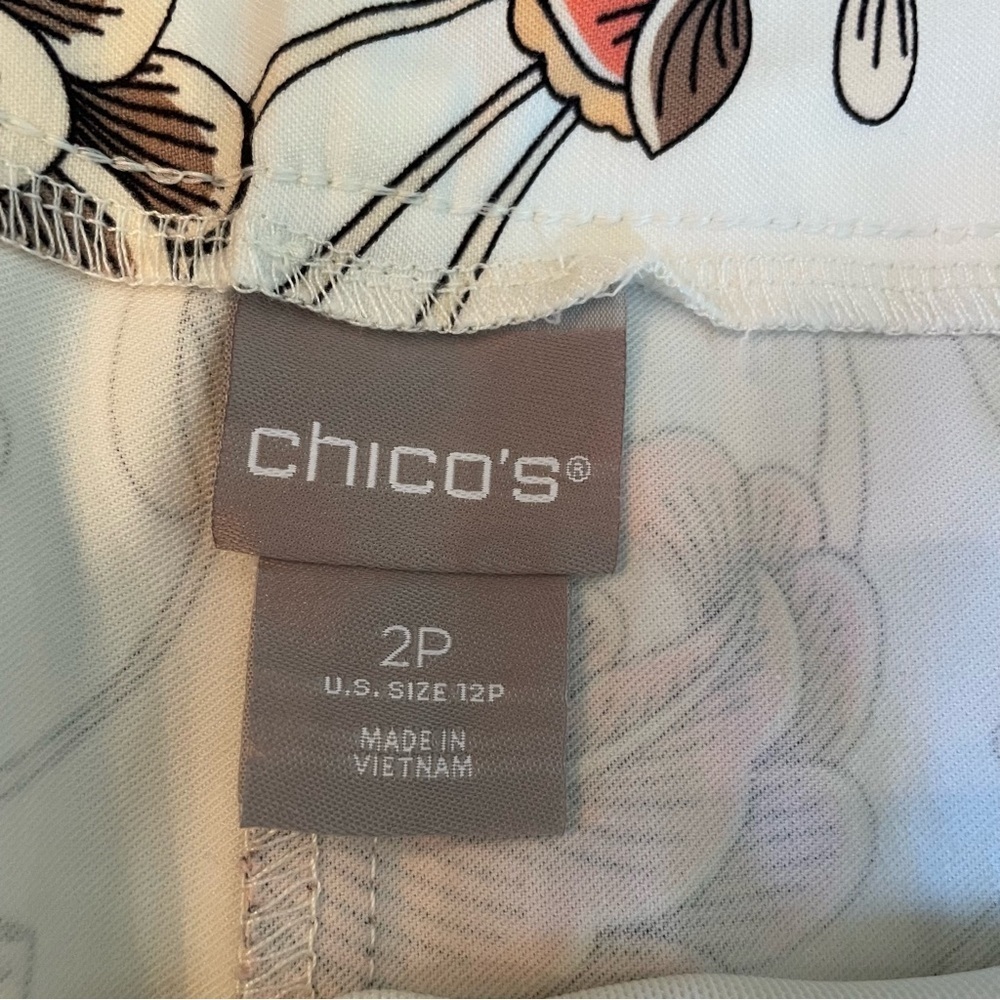 Chico's Floral Petite Ankle Pants - Cream, Orange, Red

[90] - Picture 6 of 11